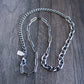 men's oxidized sterling silver chain necklace