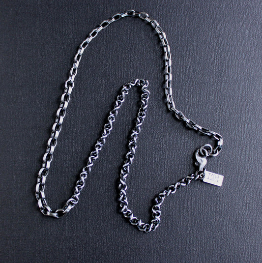 Men's Rustic Mixed Chain Silver necklace