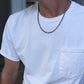 oxidized sterling silver 7mm oval rolo chain