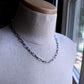men's silver oval link chain necklace