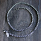 men's 4mm silver wheat chain necklace