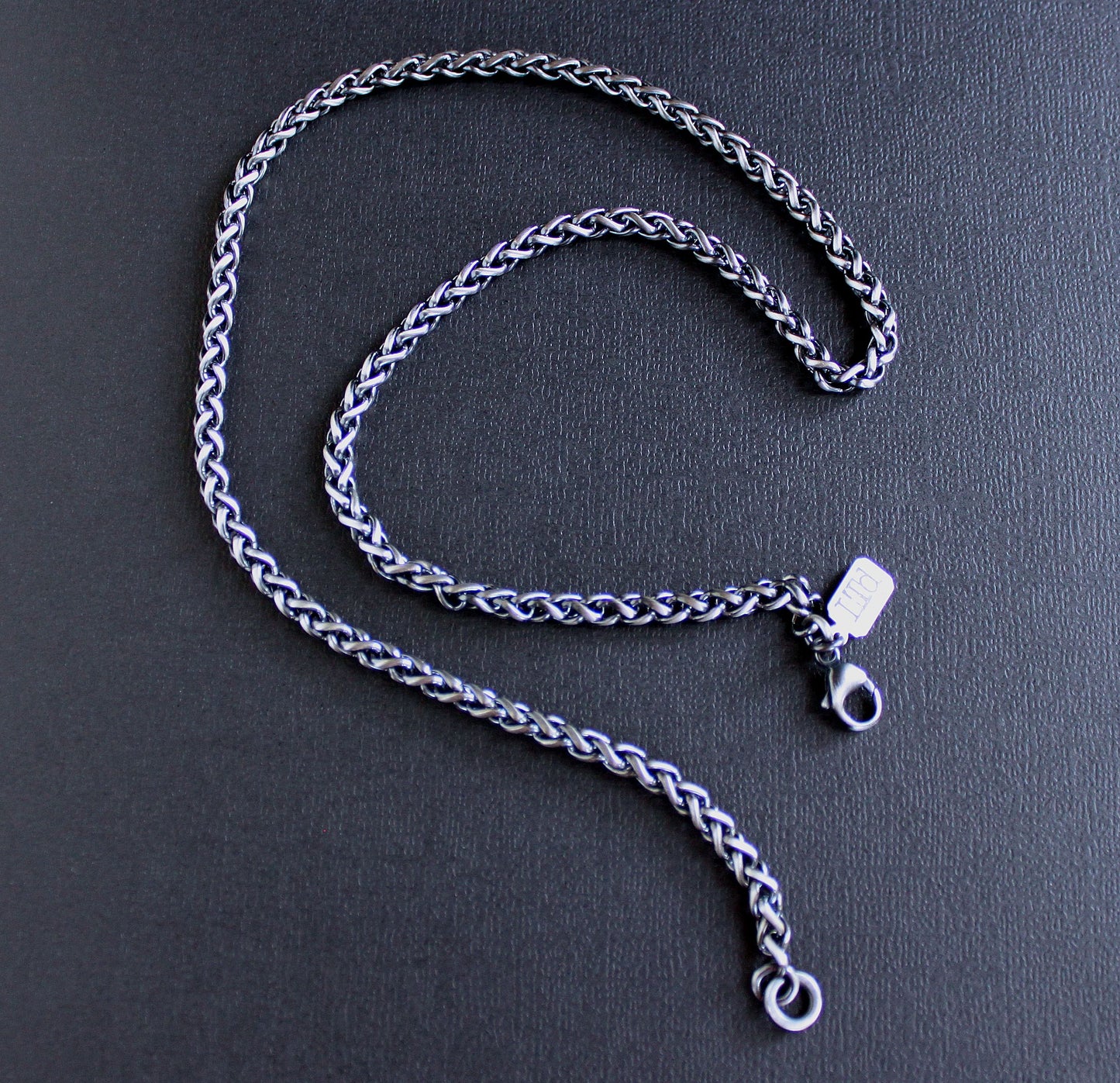 men's 4mm wheat chain necklace