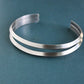 Silver Triangle Wire Cuff Bracelet