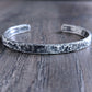 Men's rustic sterling silver cuff bracelet