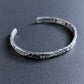 men's slim sterling silver textured cuff bracelet