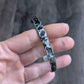 men's rustic oxidized bangle bracelet