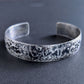 men's large sterling silver textured cuff bracelet