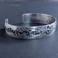 men's rustic hammered silver cuff bracelet