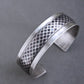 men's wide diamond pattern cuff bracelet
