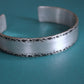 men's wide hammered silver cuff bracelet