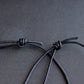 men's adjustable leather cord necklace