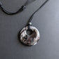 Outback Wood Jasper Stone Pendant on Leather Cord, Adjustable Length