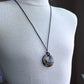 Outback Wood Jasper Stone Pendant on Leather Cord, Adjustable Length