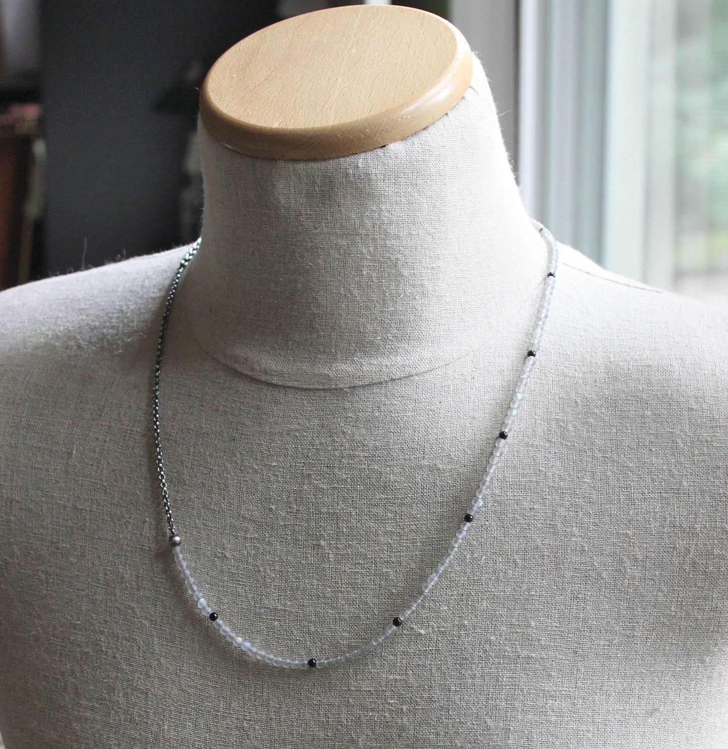 Men's Hybrid chain and bead necklace