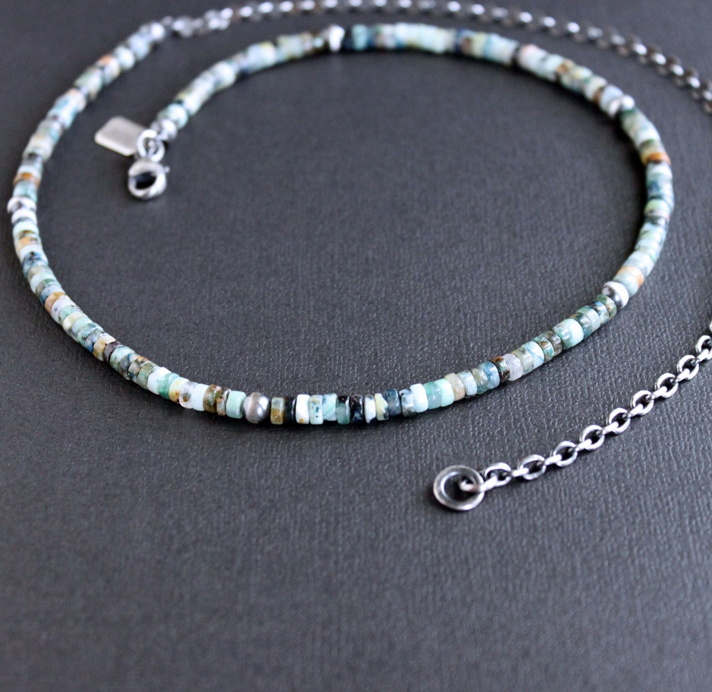 apache chrysocolla bead necklace