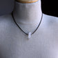 men's crystal point on leather cord