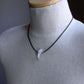 men's leather cord necklace, crystal quartz point