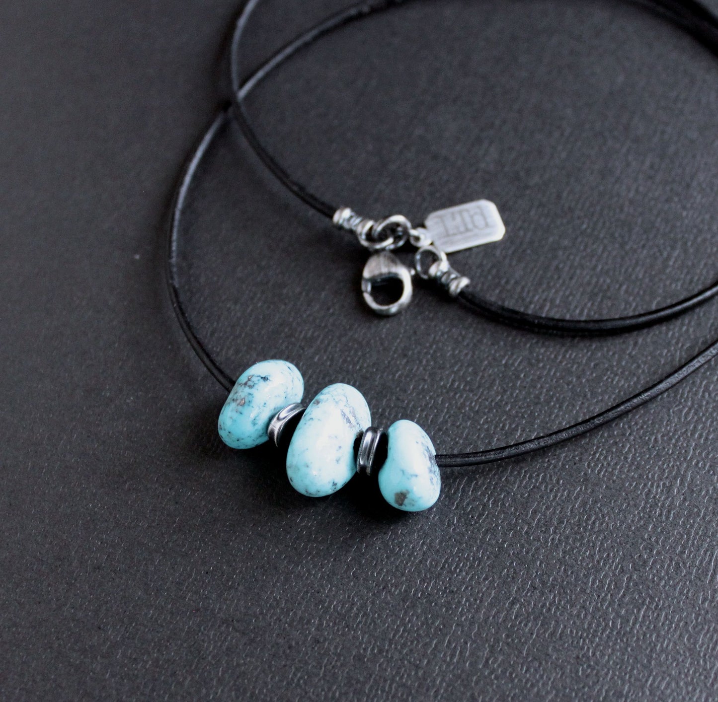 Nacozari Turquoise on Leather Cord No. 1