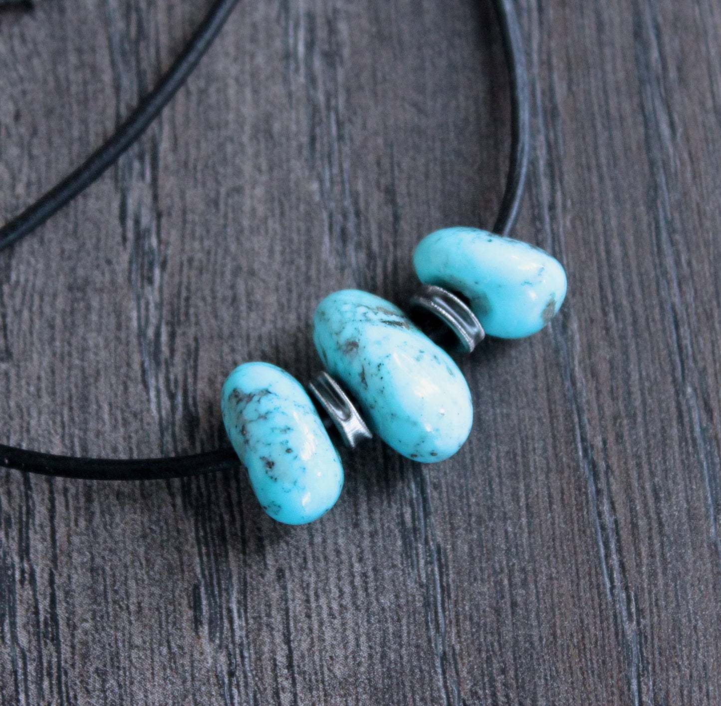 Nacozari Turquoise on Leather Cord No. 1