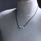 men's leather cord turquoise bead necklace