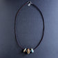 men's leather cord turquoise bead necklace