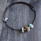 men's large turquoise bead necklace