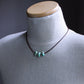 Men's turquoise stone leather cord necklace