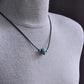 men's leather cord turquoise stone necklace