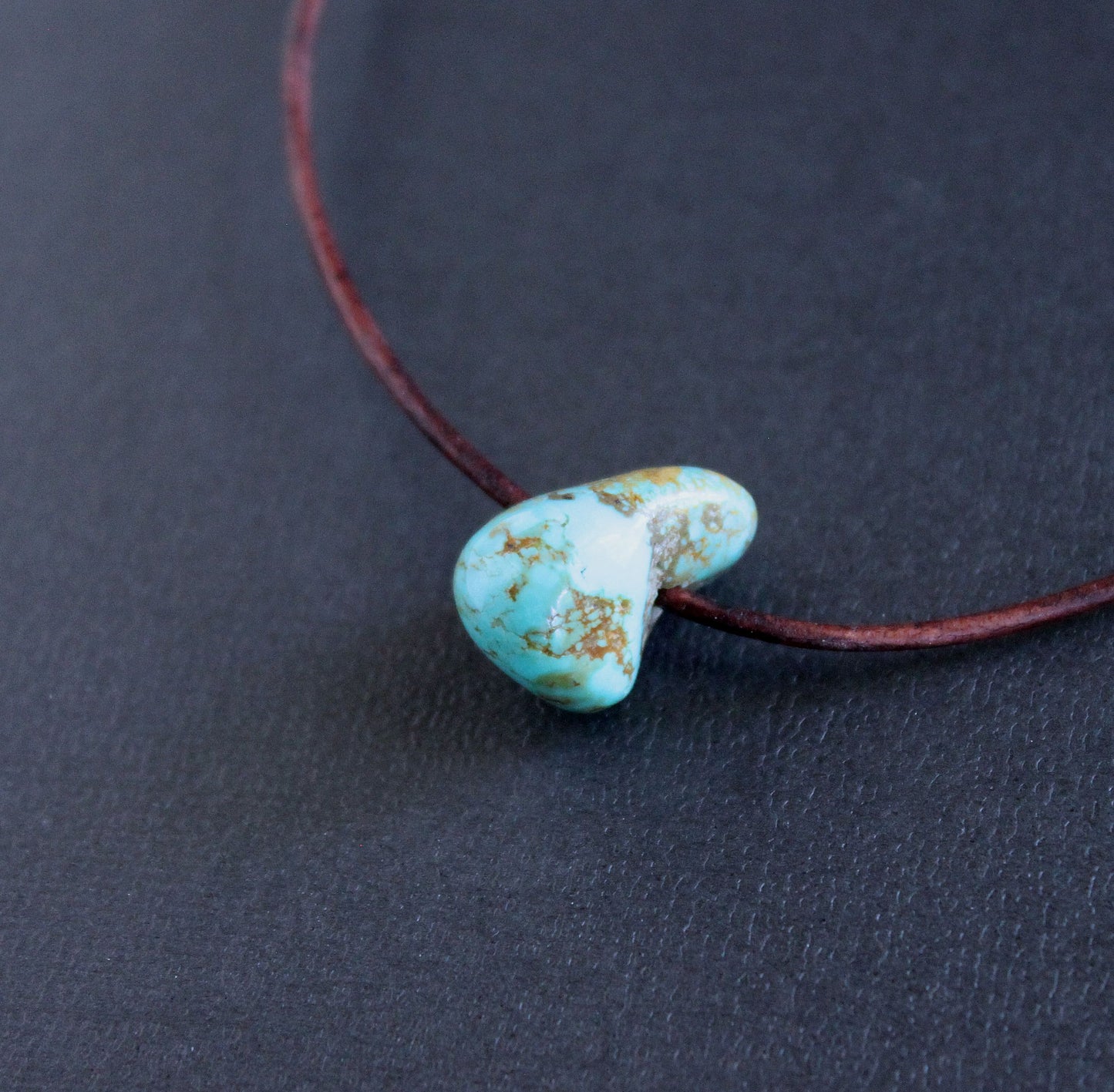 Nevada #8 turquoise bead necklace