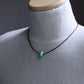 Large turquoise bead leather cord  necklace
