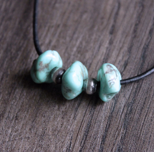 Large Campitos turquoise bead necklace