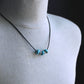 men's blue turquoise stone necklace