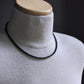 men's 4mm leather braid necklace