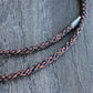 4mm brown leather braid necklace