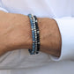 men's luxury faceted bead gemstone bracelets