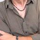 men's garnet bead necklace