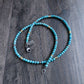 Turquoise beaded necklace with silver clasp 