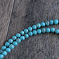men's 4mm natural turquoise bead necklace