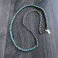 men's turquoise bead wheat chain necklace