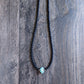 black onyx bead necklace with turquoise stone
