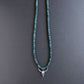 men's longhorn turquoise bead necklace