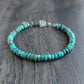 men's genuine turquoise bead bracelet
