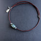 men's large bead leather cord necklace