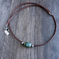 men's green jasper bead necklace