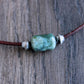 Fancy jasper large bead necklace