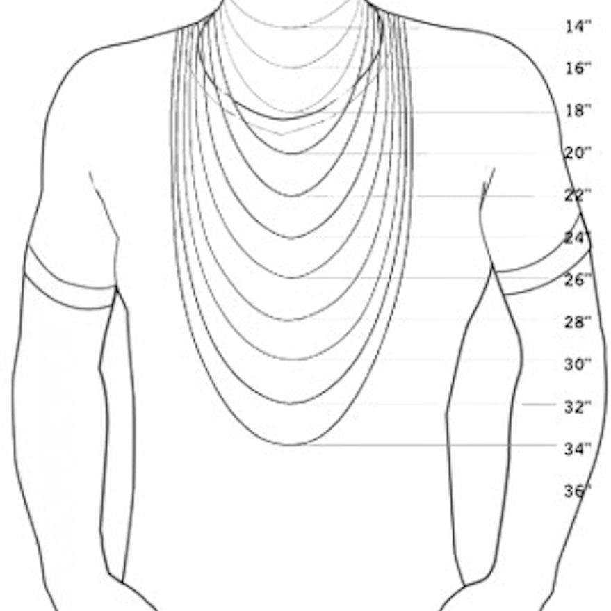 men's necklace length guide