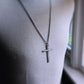men's large rustic silver cross pendant