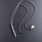 men's long rustic silver pendant on chain