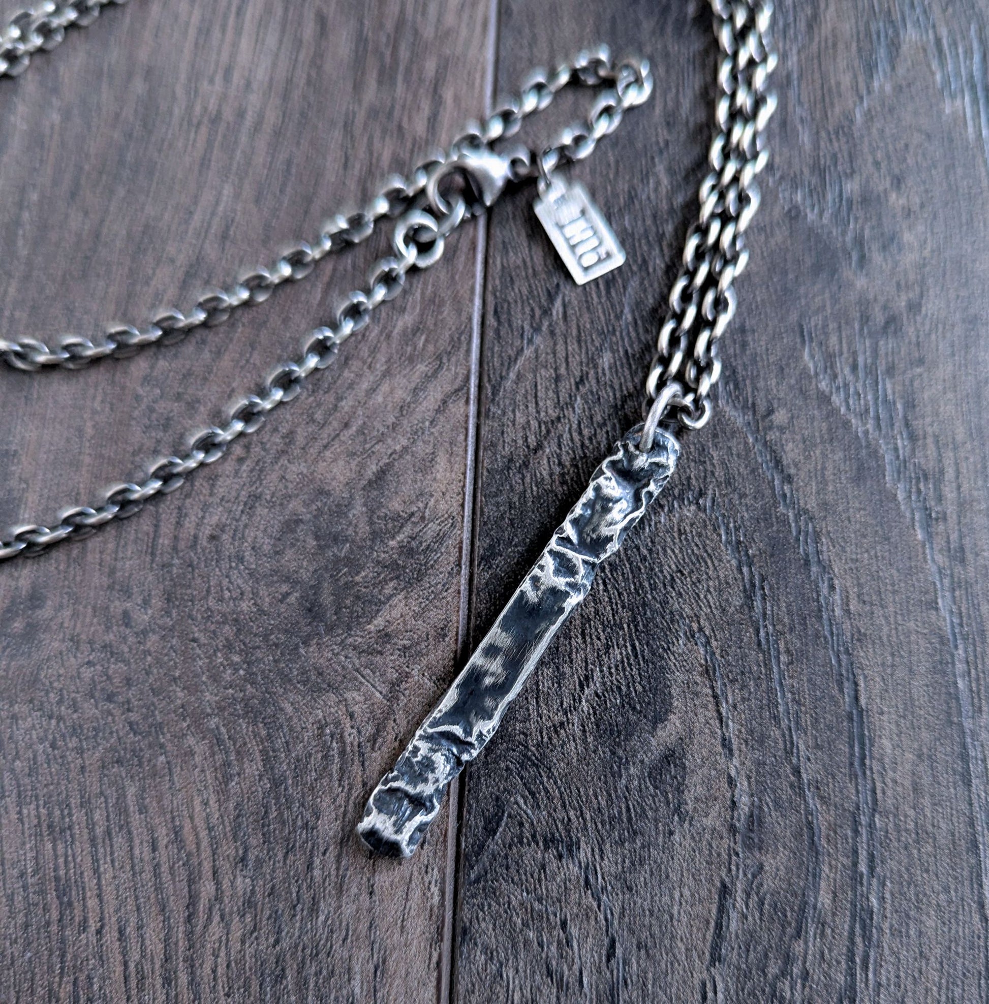 men's unique silver pendant necklace