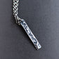 men's rustic sterling silver oxidized pendant necklace